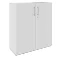 PRO Flügeltürenschrank | 3 OH, 800 - 1200 x 1140 mm, Soft-Close, Grau