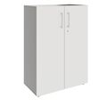 PRO Flügeltürenschrank | 3 OH, 800 - 1200 x 1140 mm, Soft-Close, Graphit / Weiß - 1 Thumbnail Image