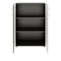 PRO Flügeltürenschrank | 3 OH, 800 - 1200 x 1140 mm, Soft-Close, Graphit / Weiß - 3 Thumbnail Image