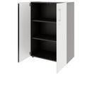 PRO Flügeltürenschrank | 3 OH, 800 - 1200 x 1140 mm, Soft-Close, Graphit / Weiß - 4 Thumbnail Image