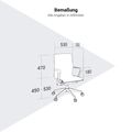 PROV Sedia oscillante per ufficio | Rete traspirante indietro, meccanica dei bilancieri, nero - 13 Thumbnail Image