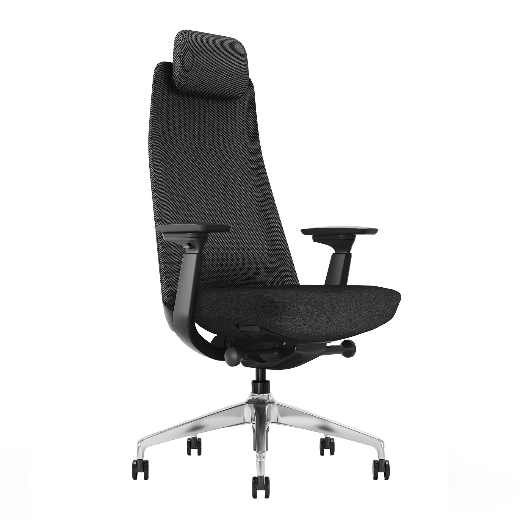 YUCAN Office swinging chair | 4D armrests, synchronous mechanics, optional headrest, black - 1 Main Image