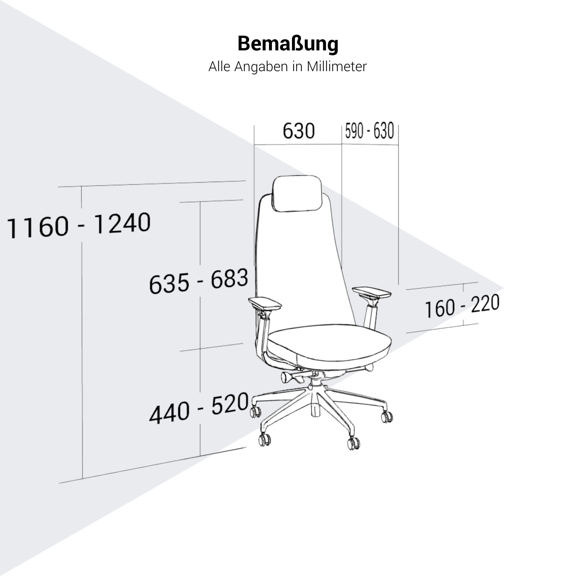 YUCAN Office swinging chair | 4D armrests, synchronous mechanics, optional headrest, black - 12 Main Image