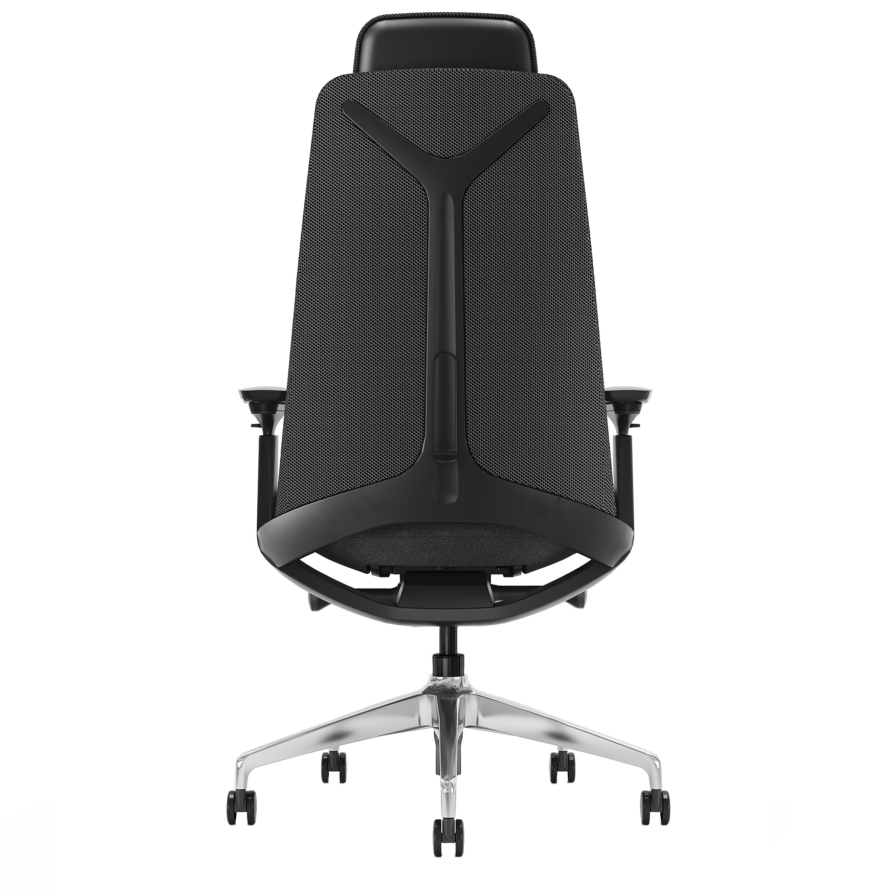 YUCAN Office swinging chair | 4D armrests, synchronous mechanics, optional headrest, black - 4 Main Image