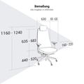 YUCAN Office swinging chair | 4D armrests, synchronous mechanics, optional headrest, black - 12 Thumbnail Image