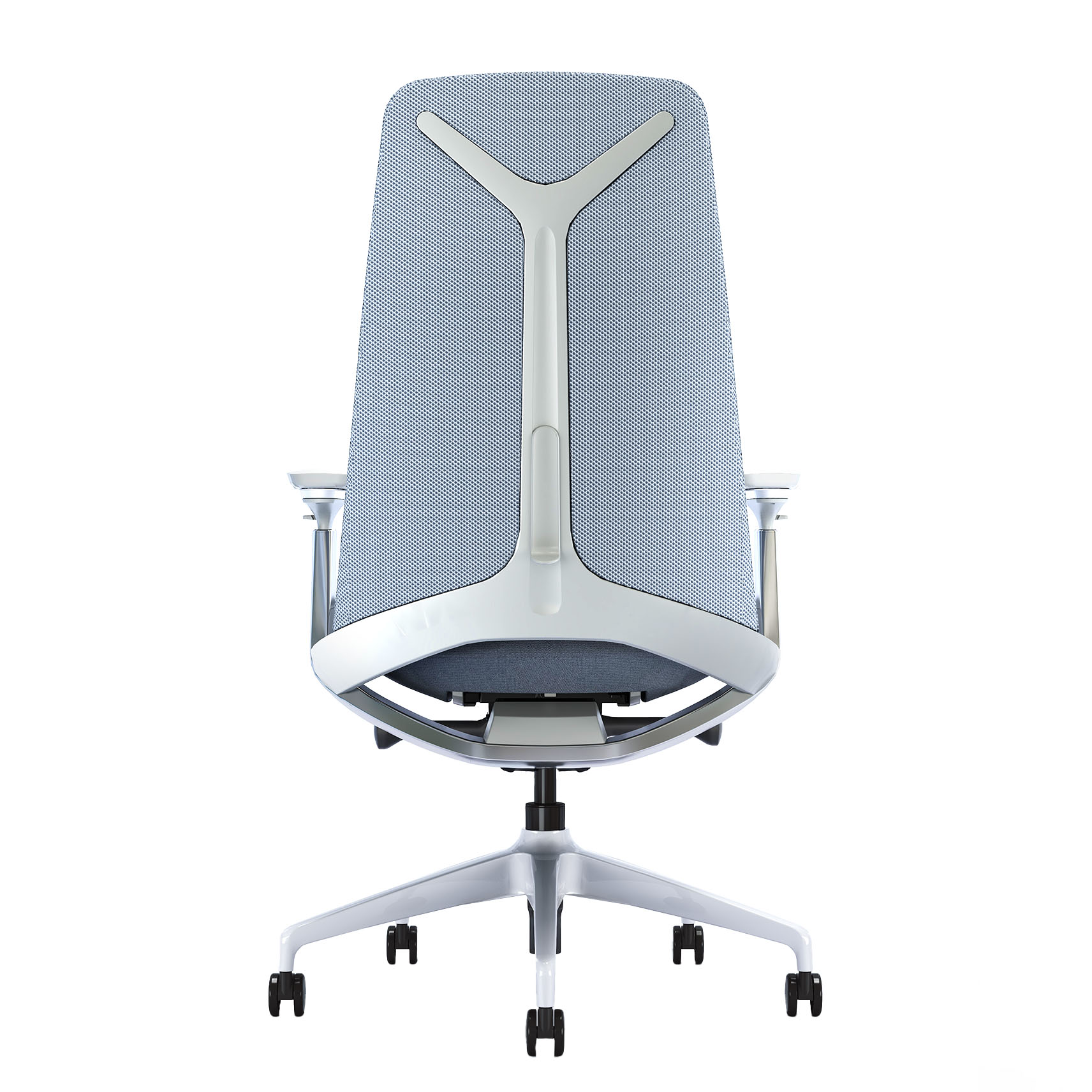 YUCAN Chaise oscillante de bureau | Accoudoirs 4d, mécanique synchrone, gris argenté - 10 Main Image