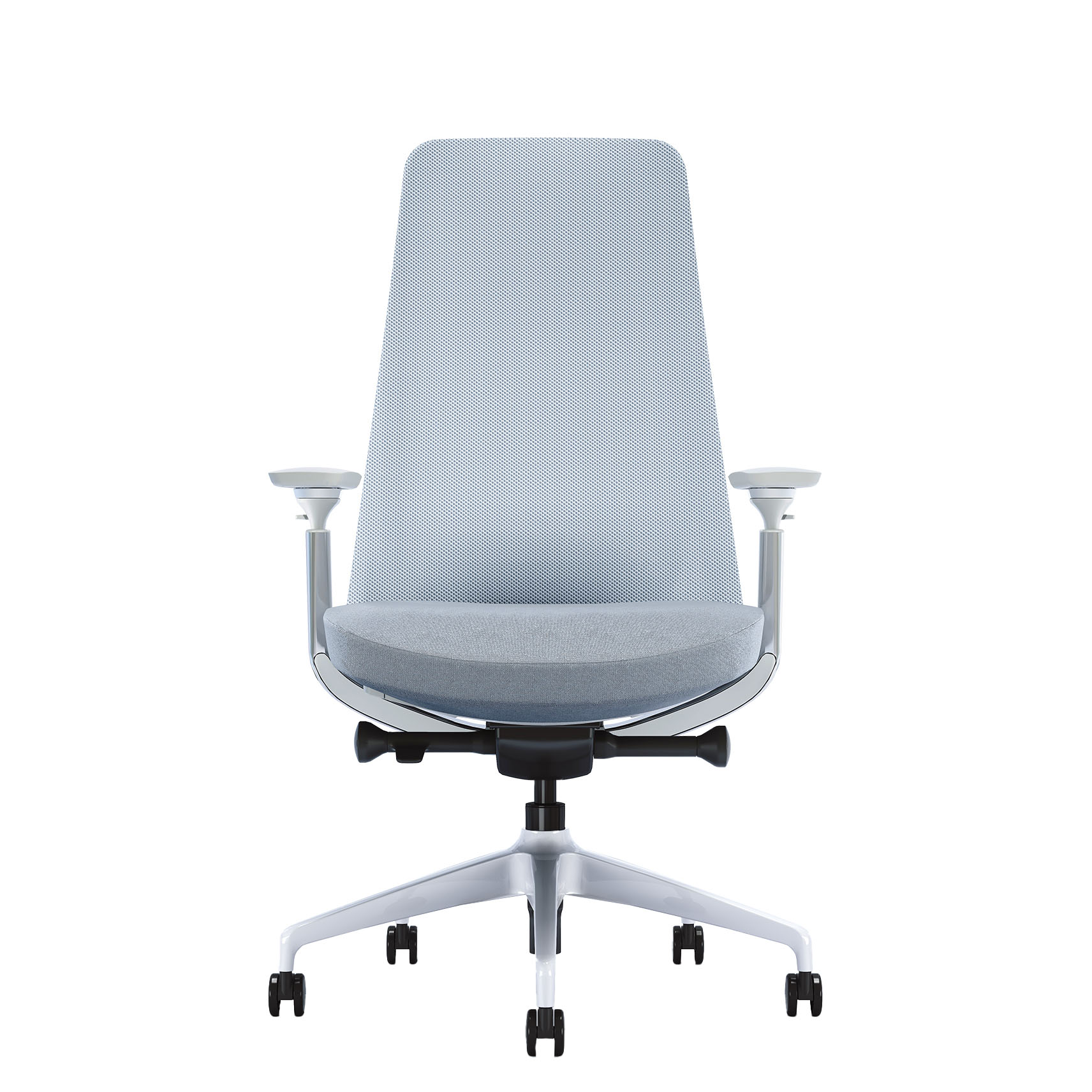 YUCAN Chaise oscillante de bureau | Accoudoirs 4d, mécanique synchrone, gris argenté - 12 Main Image