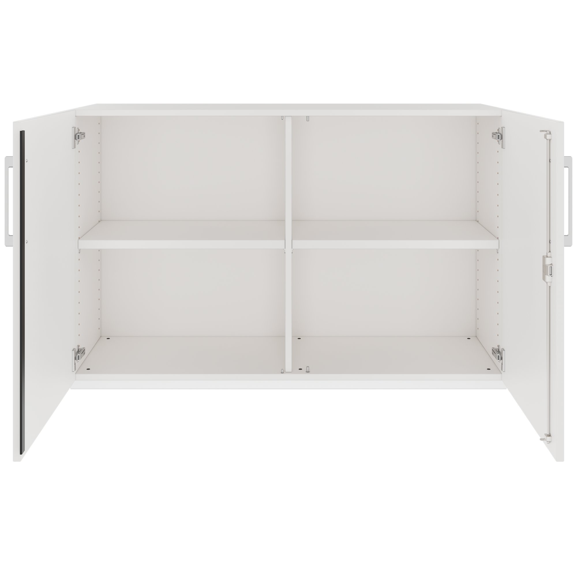 PRO hinged door cabinet | 2 OH, 800 - 1200 x 770 mm, soft close, white - 3 Main Image