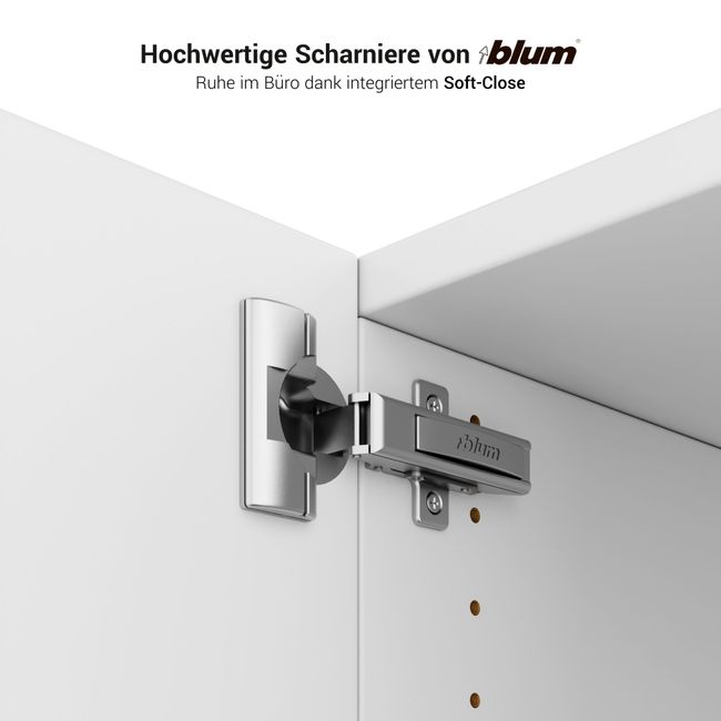 PRO Flügeltürenschrank | 2 OH, 800 - 1200 x 770 mm, Soft-Close, Weiß PRO Flügeltürenschrank | 2 OH, 800 - 1200 x 770 mm, Soft-Close, Weiß