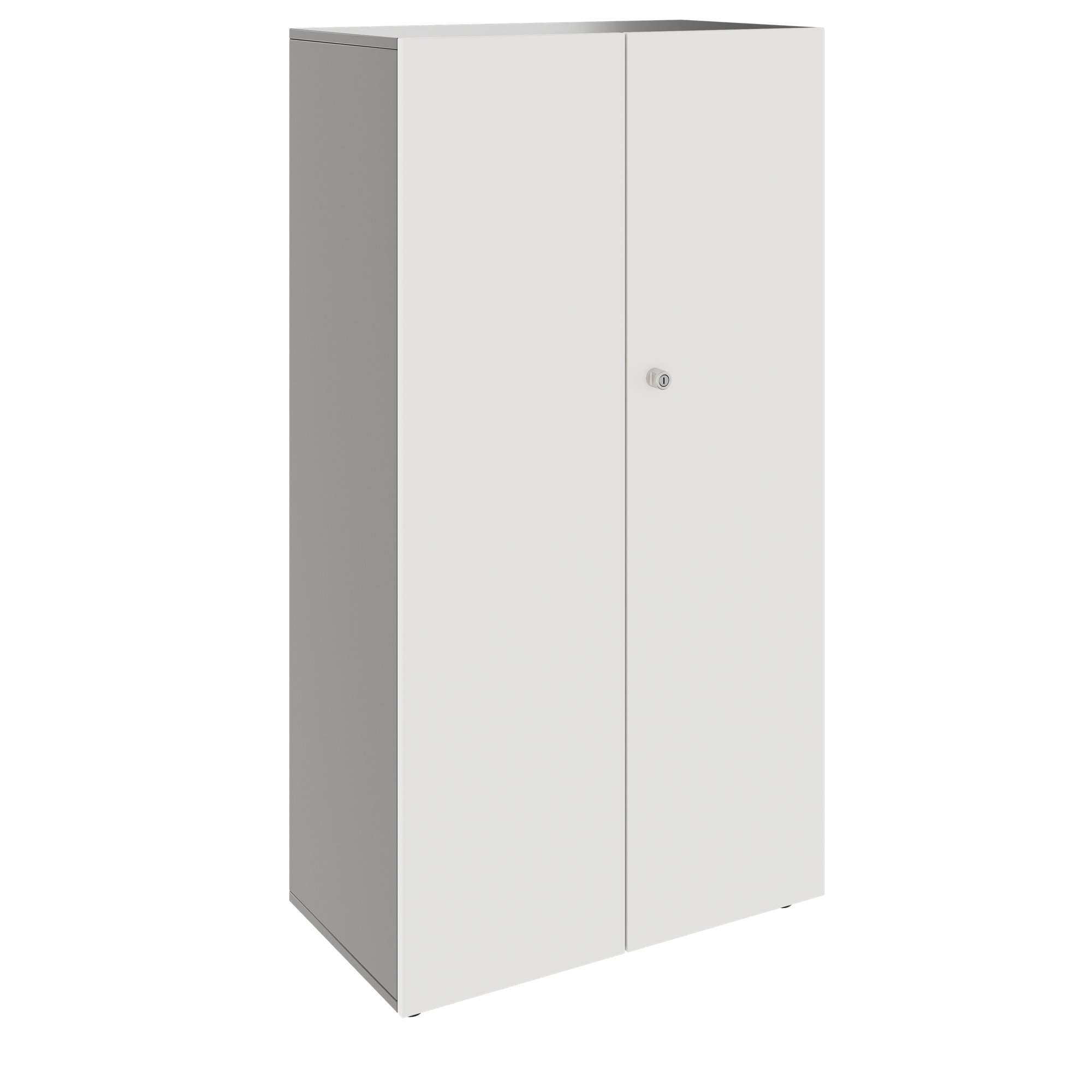 PRO Swing door cabinet | 4 U, 800 - 1200 x 1510 mm, soft close, graphite/white - 1 Main Image