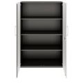 PRO Flügeltürenschrank | 4 OH, 800 - 1200 x 1510 mm, Soft-Close, Graphit / Weiß