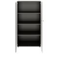 PRO Swing door cabinet | 4 U, 800 - 1200 x 1510 mm, soft close, graphite/white - 3 Thumbnail Image