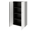 PRO Swing door cabinet | 4 U, 800 - 1200 x 1510 mm, soft close, graphite/white - 4 Thumbnail Image