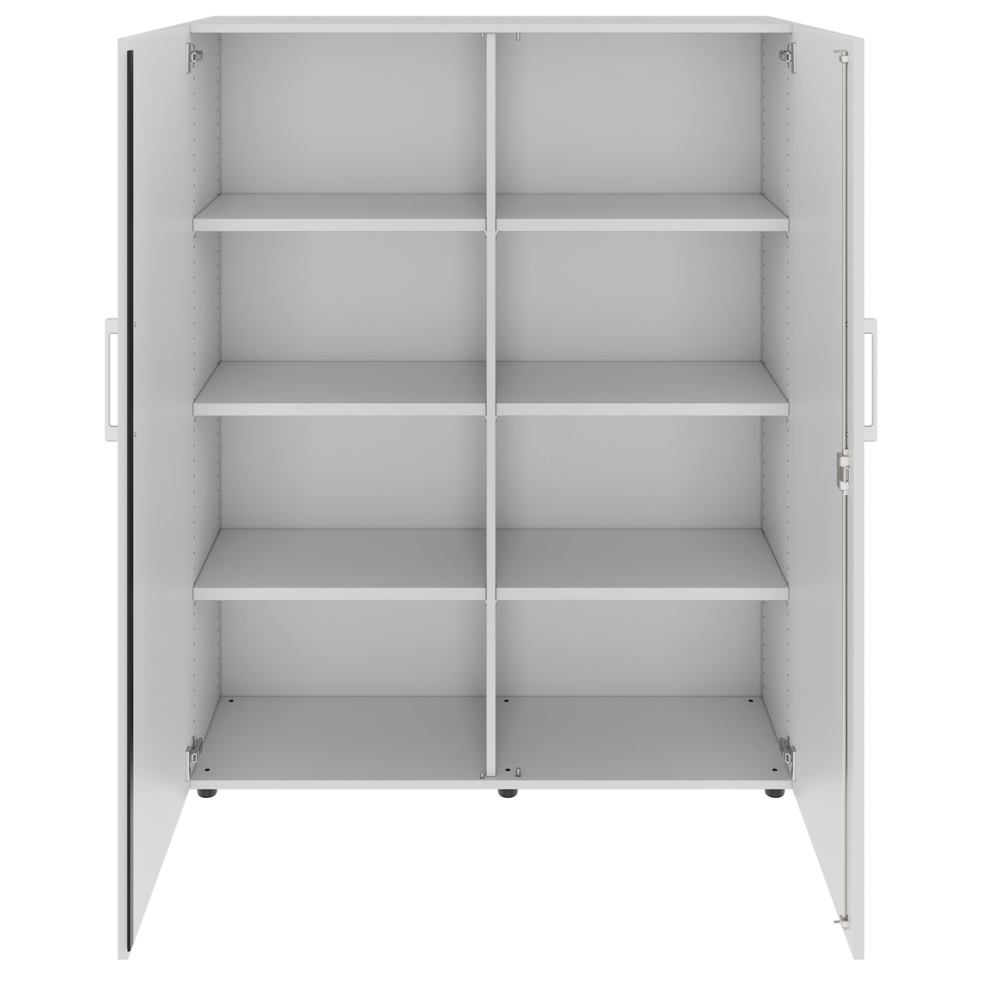 PRO hinged door cabinet | 4 OH, 800 - 1200 x 1510 mm, soft close, gray - 3 Main Image