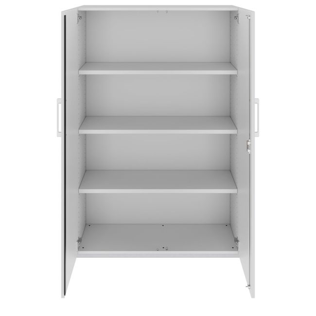 PRO Flügeltürenschrank | 4 OH, 800 - 1200 x 1510 mm, Soft-Close, Grau