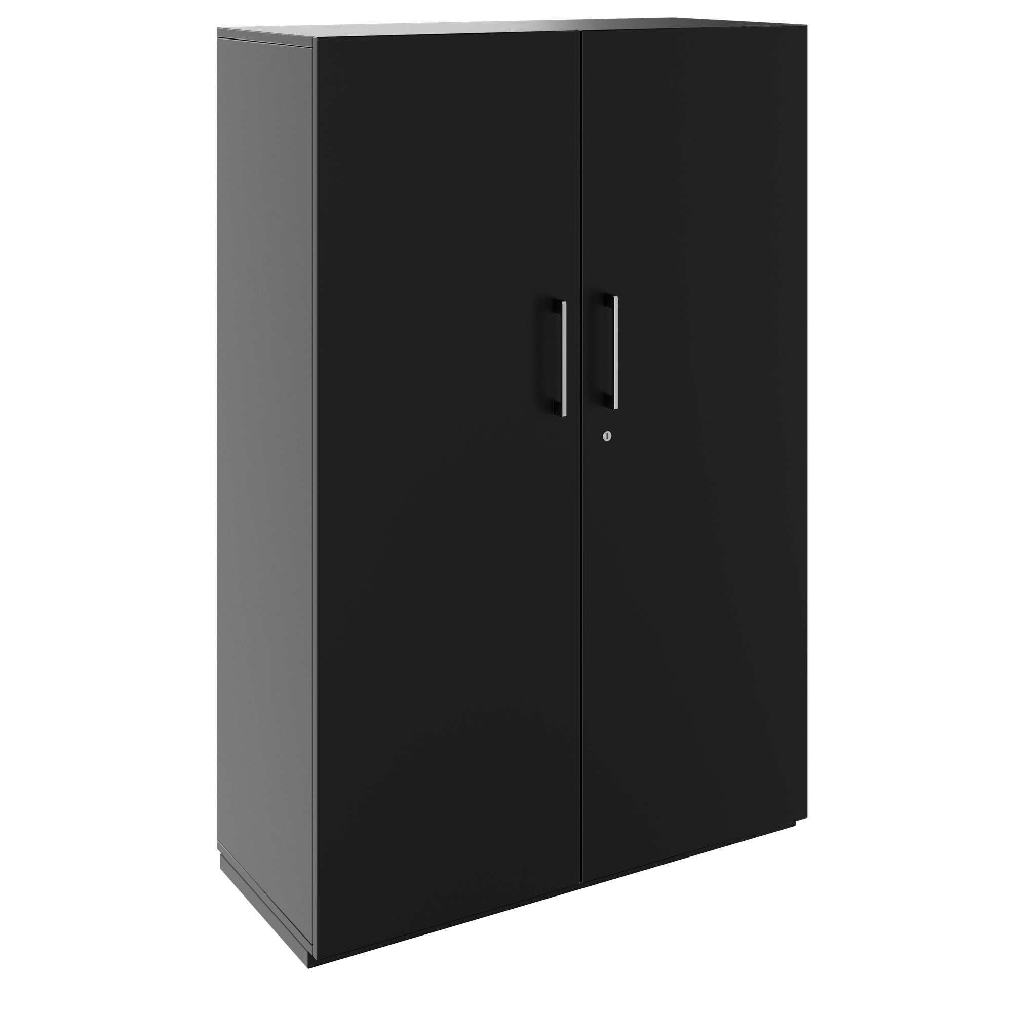 PRO hinged door cabinet | 4 OH, 800 - 1200 x 1510 mm, soft close, black - 3 Main Image