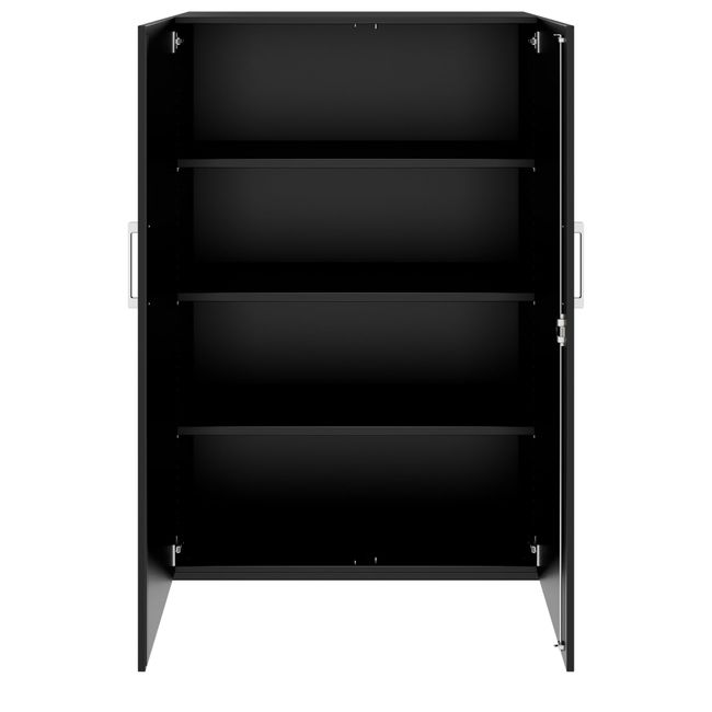 PRO Flügeltürenschrank | 4 OH, 800 - 1200 x 1510 mm, Soft-Close, Schwarz