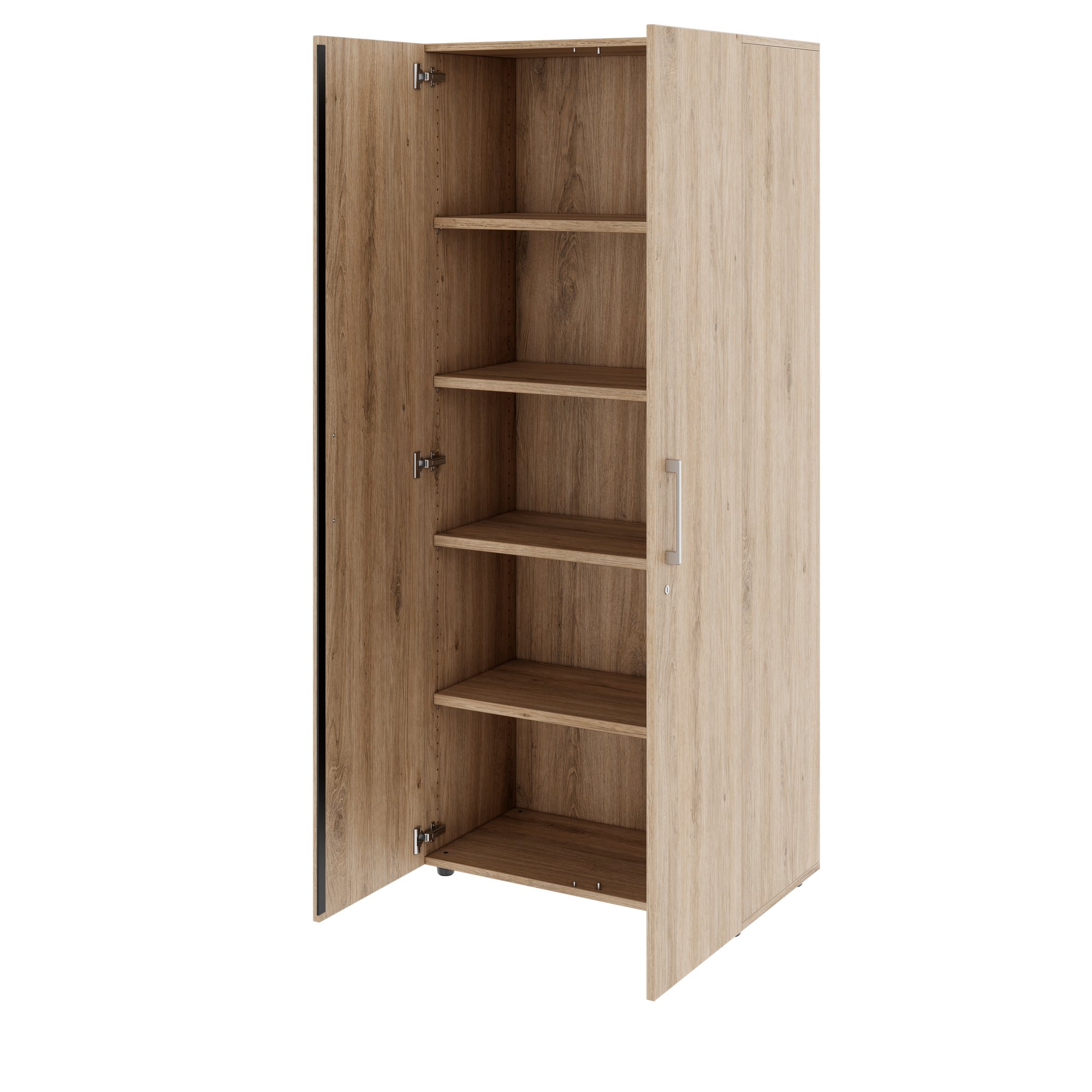 PRO Armoire de porte d'aile | 5 oh, 800 - 1200 x 1880 mm, soft-close, chêne naturel - 4 Main Image