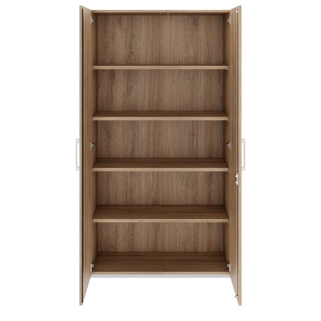 PRO Flügeltürenschrank | 5 OH, 800 - 1200 x 1880 mm, Soft-Close, Natureiche