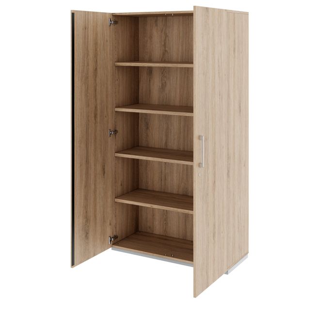 PRO Flügeltürenschrank | 5 OH, 800 - 1200 x 1880 mm, Soft-Close, Natureiche
