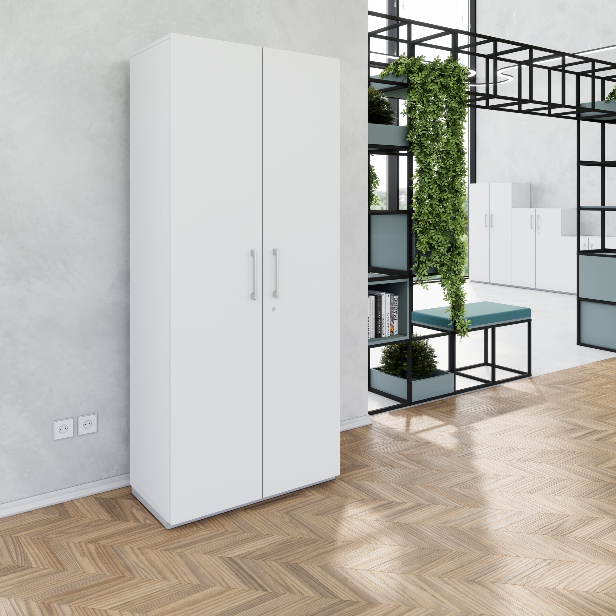 PRO Armoire de porte d'aile | 5 oh, 800 - 1200 x 1880 mm, doux -close, gris - 15 Main Image