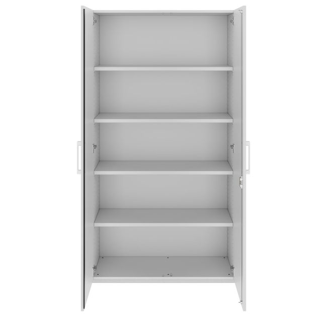 PRO Flügeltürenschrank | 5 OH, 800 - 1200 x 1880 mm, Soft-Close, Grau