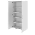 PRO Flügeltürenschrank | 5 OH, 800 - 1200 x 1880 mm, Soft-Close, Grau