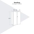 PRO Armoire de porte d'aile | 5 oh, 800 - 1200 x 1880 mm, doux -close, gris - 14 Thumbnail Image