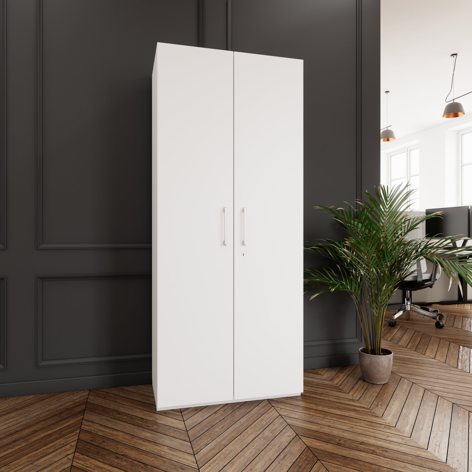PRO Armoire de porte d'aile | 5 oh, 800 - 1200 x 1880 mm, Soft -Close, blanc - 15 Main Image