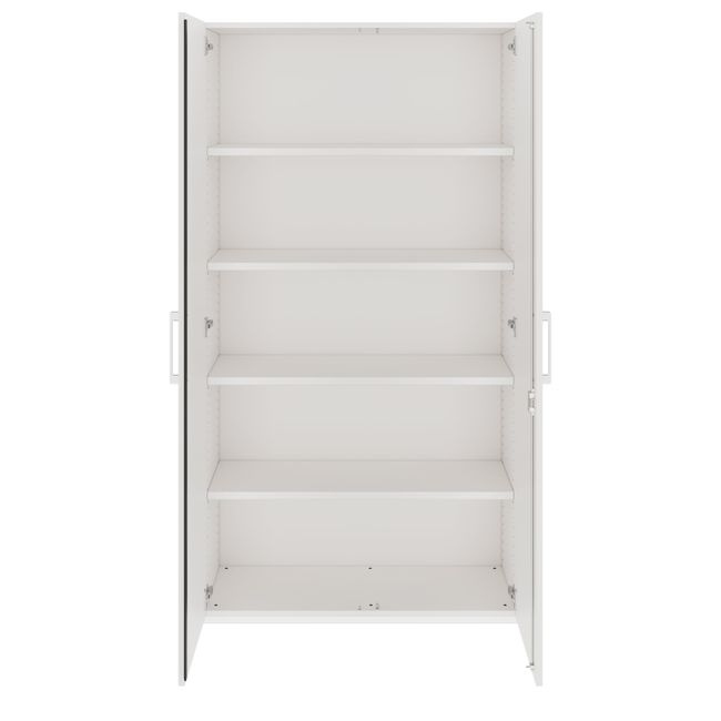 PRO Flügeltürenschrank | 5 OH, 800 - 1200 x 1880 mm, Soft-Close, Weiß