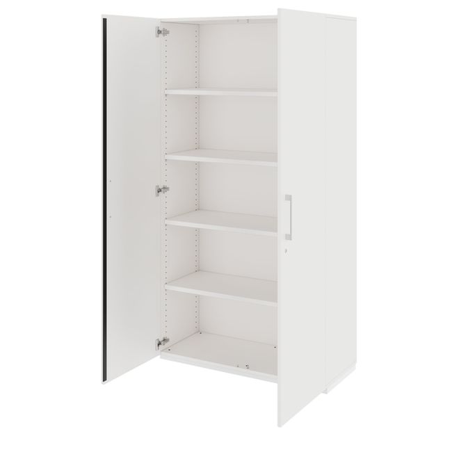 PRO Flügeltürenschrank | 5 OH, 800 - 1200 x 1880 mm, Soft-Close, Weiß