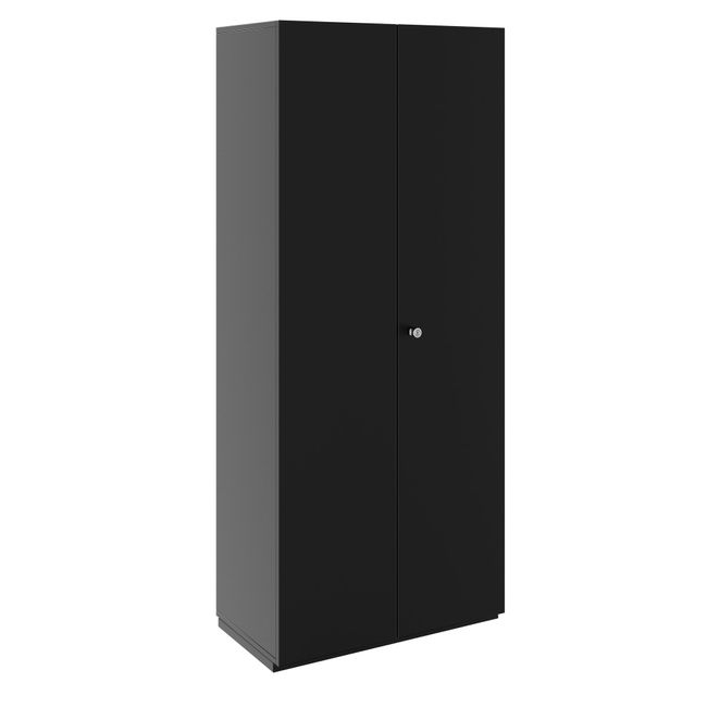 PRO hinged door cabinet | 5 OH, 800 - 1200 x 1880 mm, soft close, black - 1 Main Image