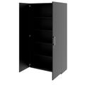 PRO Flügeltürenschrank | 5 OH, 800 - 1200 x 1880 mm, Soft-Close, Schwarz