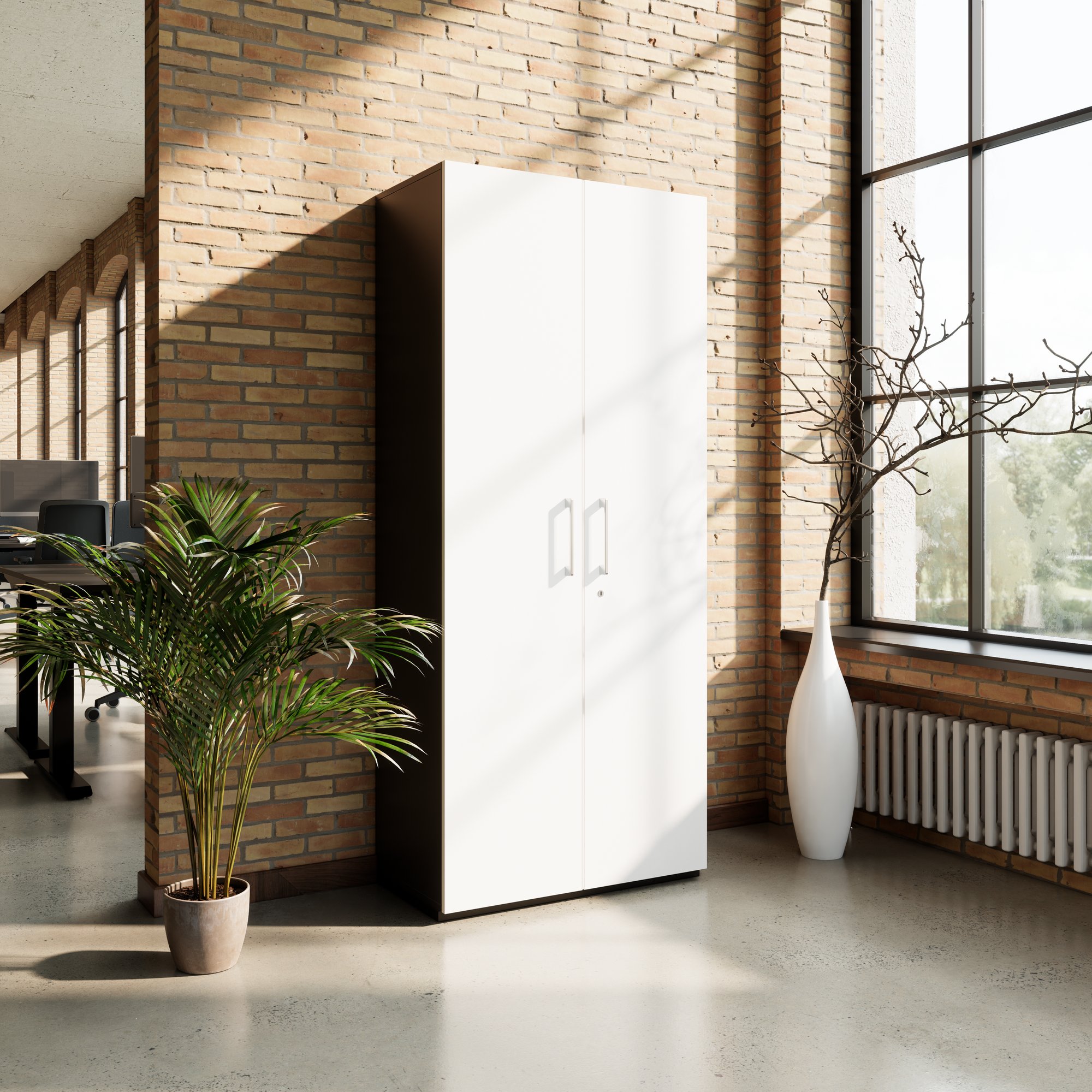 PRO Armoire de porte d'aile | 5 oh, 800 - 1200 x 1880 mm, Soft -Close, graphite / blanc - 15 Main Image