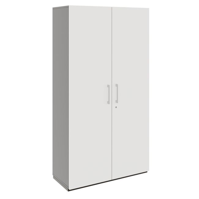 PRO Flügeltürenschrank | 5 OH, 800 - 1200 x 1880 mm, Soft-Close, Graphit / Weiß