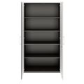 PRO Flügeltürenschrank | 5 OH, 800 - 1200 x 1880 mm, Soft-Close, Graphit / Weiß