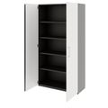 PRO Flügeltürenschrank | 5 OH, 800 - 1200 x 1880 mm, Soft-Close, Graphit / Weiß