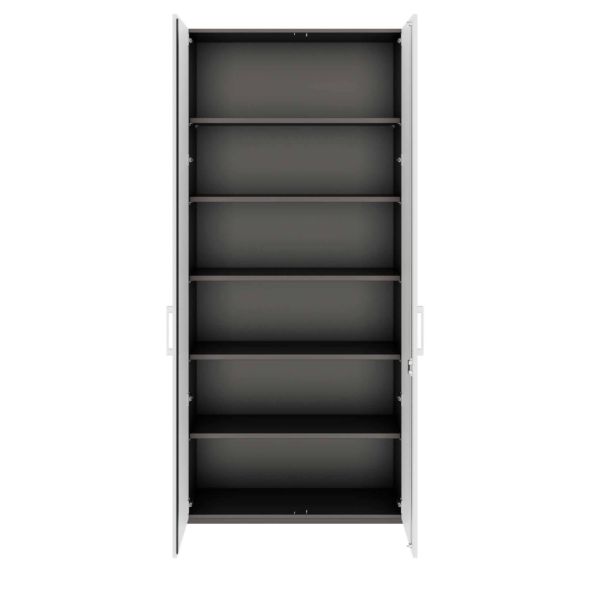 PRO Cabinetto per porte dell'ala | 6 OH, 800 - 1200 x 2250 mm, morbido -close, grafite / bianco - 4 Main Image