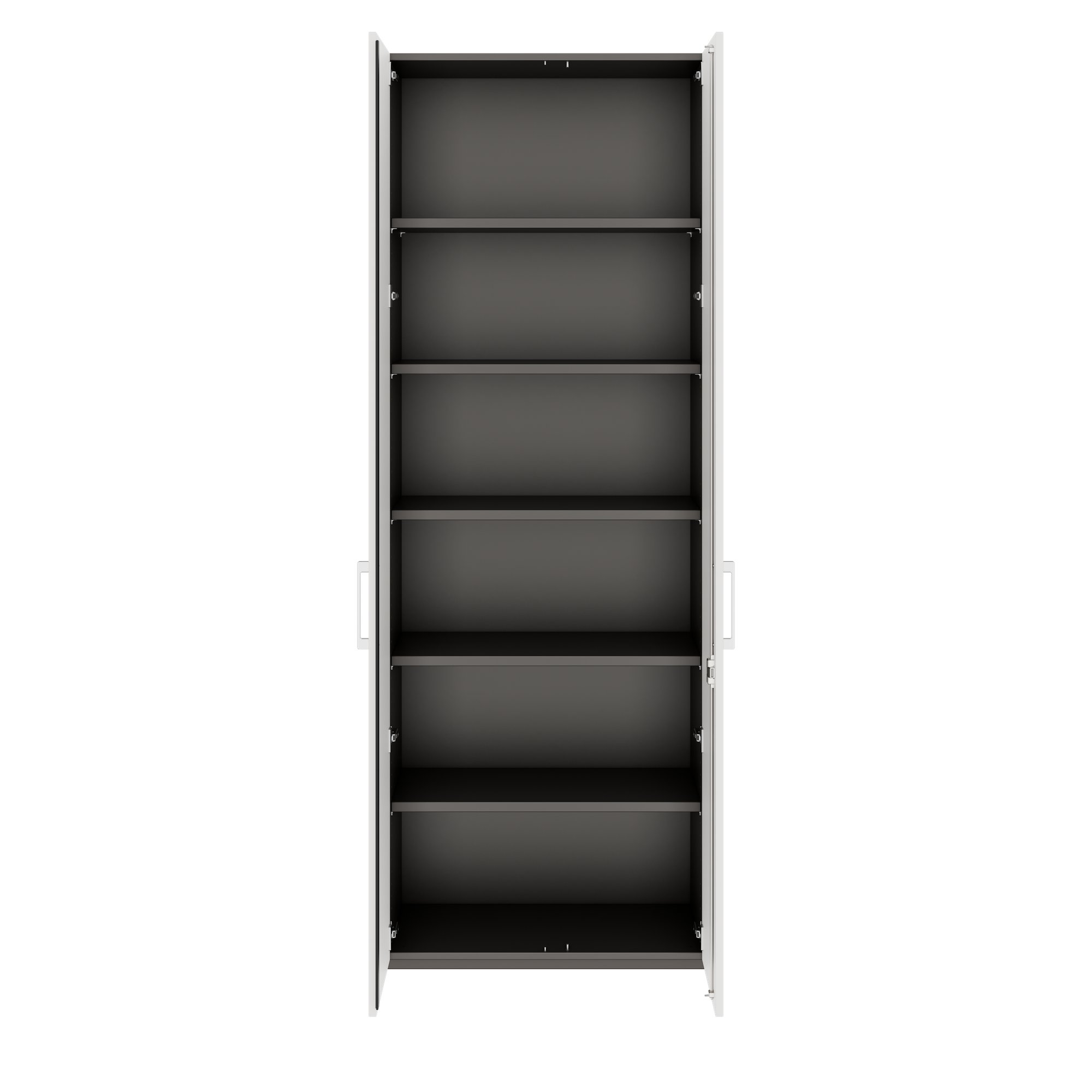 PRO Wing door cabinet | 6 Oh, 800 - 1200 x 2250 mm, soft -close, graphite / white - 3 Main Image