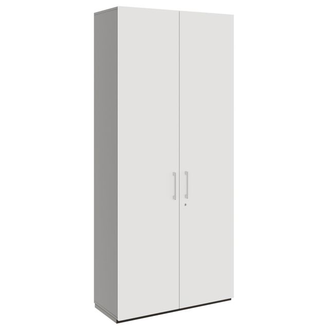 PRO Flügeltürenschrank | 6 OH, 800 - 1200 x 2250 mm, Soft-Close, Graphit / Weiß