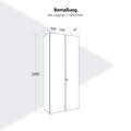 PRO Wing door cabinet | 6 Oh, 800 - 1200 x 2250 mm, soft -close, graphite / white - 14 Thumbnail Image