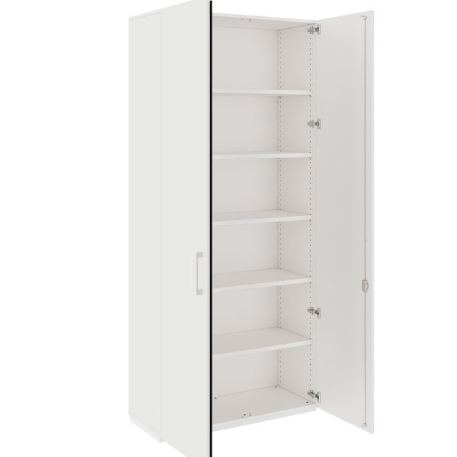PRO Flügeltürenschrank | 6 OH, 800 - 1200 x 2250 mm, Soft-Close, Weiß PRO Flügeltürenschrank | 6 OH, 800 - 1200 x 2250 mm, Soft-Close, Weiß