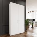 PRO Flügeltürenschrank | 6 OH, 800 - 1200 x 2250 mm, Soft-Close, Weiß PRO Flügeltürenschrank | 6 OH, 800 - 1200 x 2250 mm, Soft-Close, Weiß