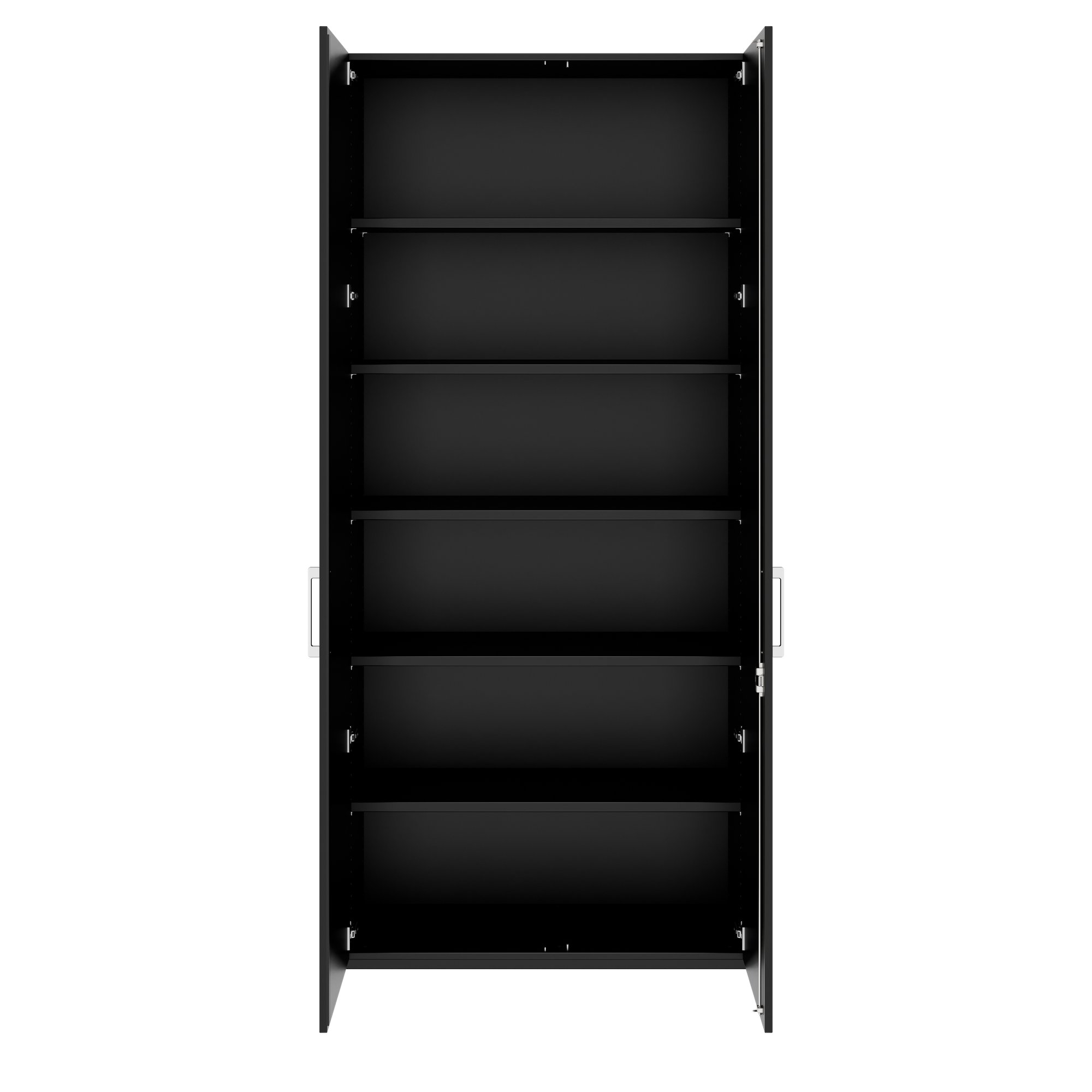 PRO hinged door cabinet | 6 OH, 800 - 1200 x 2250 mm, soft close, black - 3 Main Image