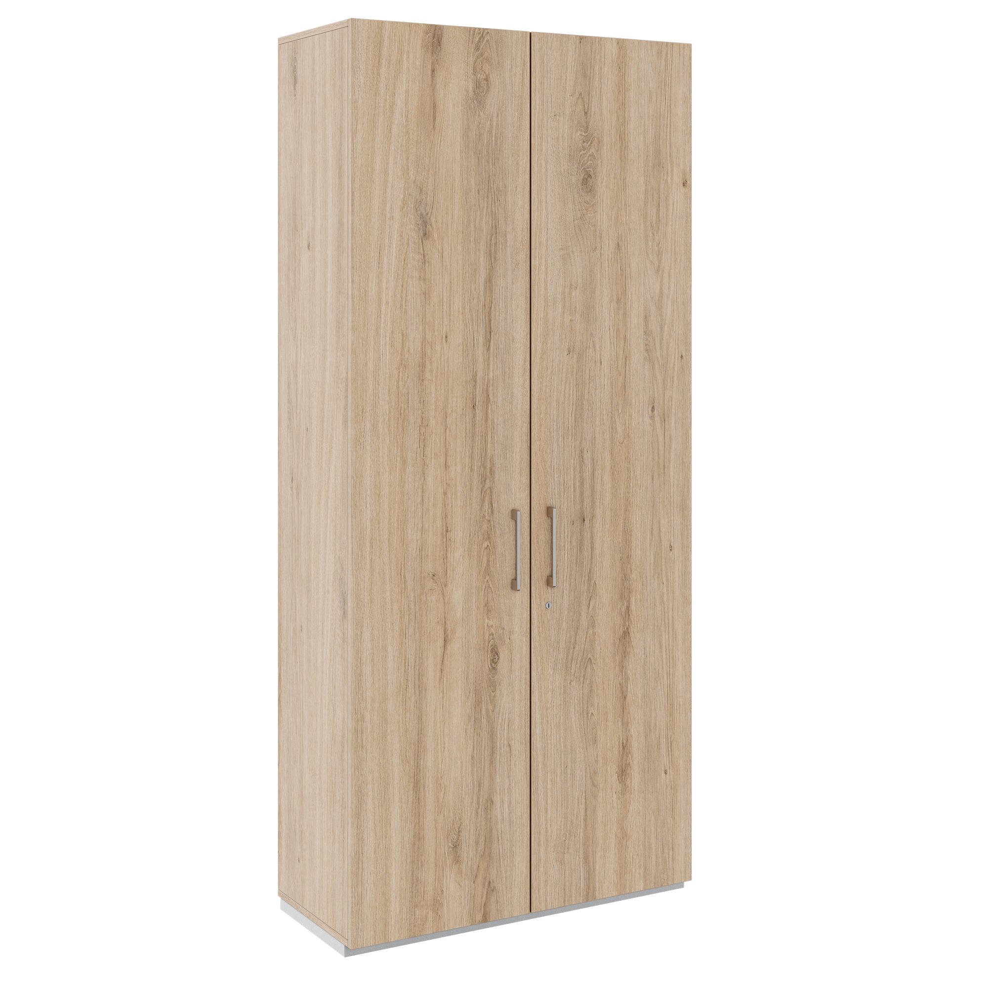 PRO hinged door cabinet | 6 OH, 800 - 1200 x 2250 mm, soft close, natural oak - 1 Main Image