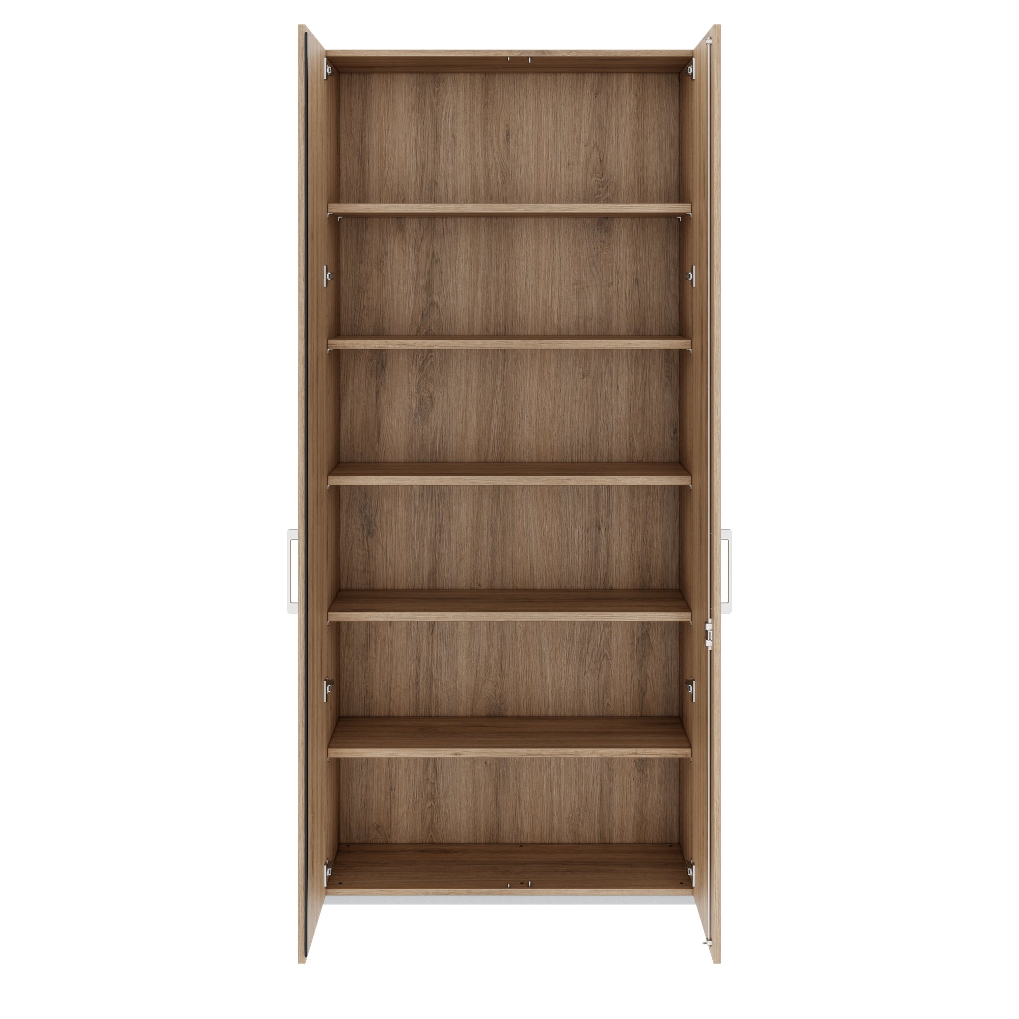 PRO hinged door cabinet | 6 OH, 800 - 1200 x 2250 mm, soft close, natural oak - 3 Main Image