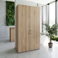 PRO hinged door cabinet | 6 OH, 800 - 1200 x 2250 mm, soft close, natural oak - 15 Thumbnail Image
