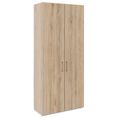 PRO hinged door cabinet | 6 OH, 800 - 1200 x 2250 mm, soft close, natural oak - 1 Thumbnail Image