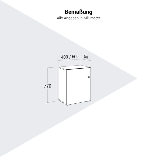 PRO Flügeltürenschrank | 2 OH, 400 - 600 x 770 mm, Soft-Close, Weiß