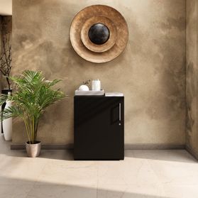 PRO Flügeltürenschrank | 2 OH, 400 - 600 x 770 mm, Soft-Close, Schwarz